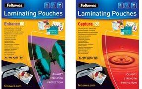 Actual product image Fellowes self-adhesive. Laminate. A4, 125 mic (A4, 100 Piece, 125 µm)