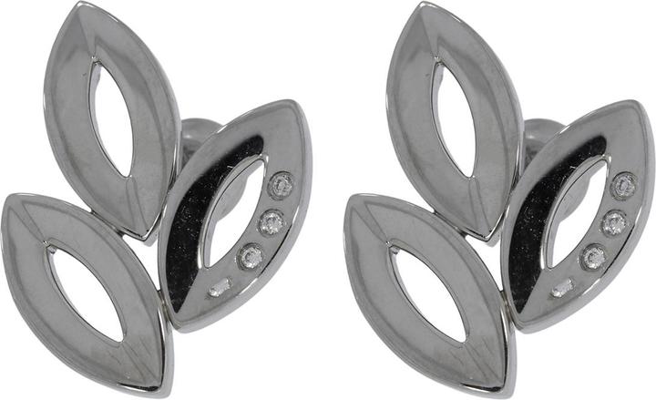 Xen Ohrstecker Designelement mit 6 Brillanten 0,03 ct. TW/SI (Edelstahl)