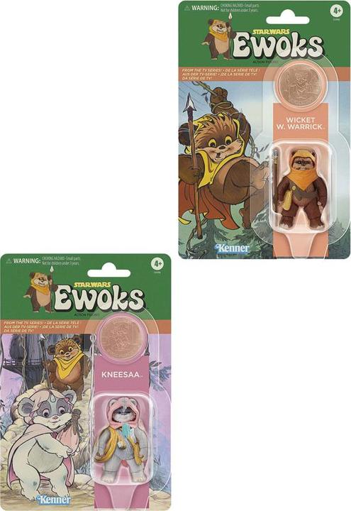 Produktbild Hasbro Star Wars: Ewoks Vintage Collection figurines Wicket W Warrick & Kneesaa 10 cm