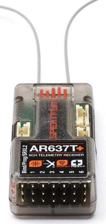 Actual product image AR637T+ DSMX 6-channel AS3X+ & SAFE telemetry receiver