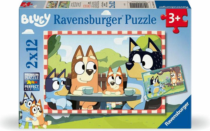 Produktbild Ravensburger Kinderpuzzle - 12004111 Bluey - Puzzle für Kinder ab 3 Jahren, mit 2x12 Teilen (12 Teile)