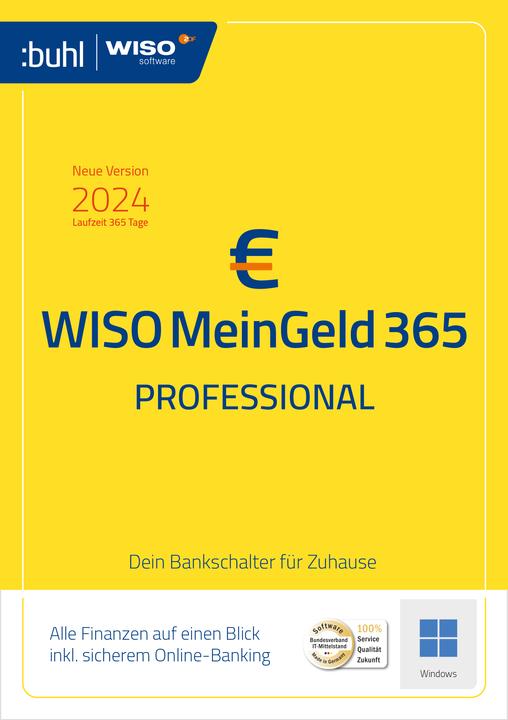 Produktbild Buhl Data Service Buhl Data WISO Mein Geld Professional 365 Download Code (1 User, 12 Monate)