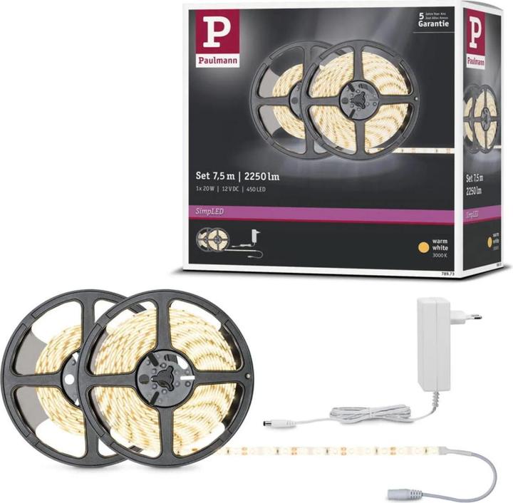 Actual product image Paulmann LED Stripes MaxLED Roller 7.5 m W (Warm white, 750 cm, Indoor)