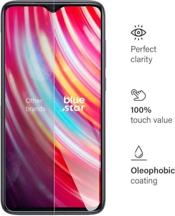 Actual product image Partner Telecom Protective glass Blue Star Tempered Glass Blue Star - XIAOMI Redmi Note 8 Pro (1 Piece, Xiaomi Redmi Note 8 Pro)
