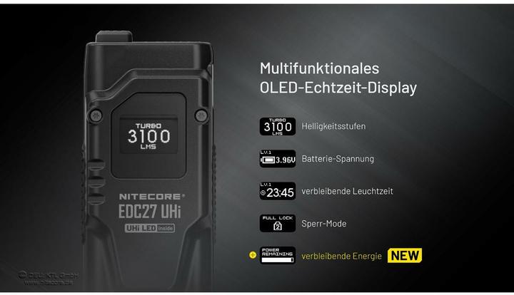 Image du produit Nitecore EDC27 UHI (13.53 cm, 3100 lm)
