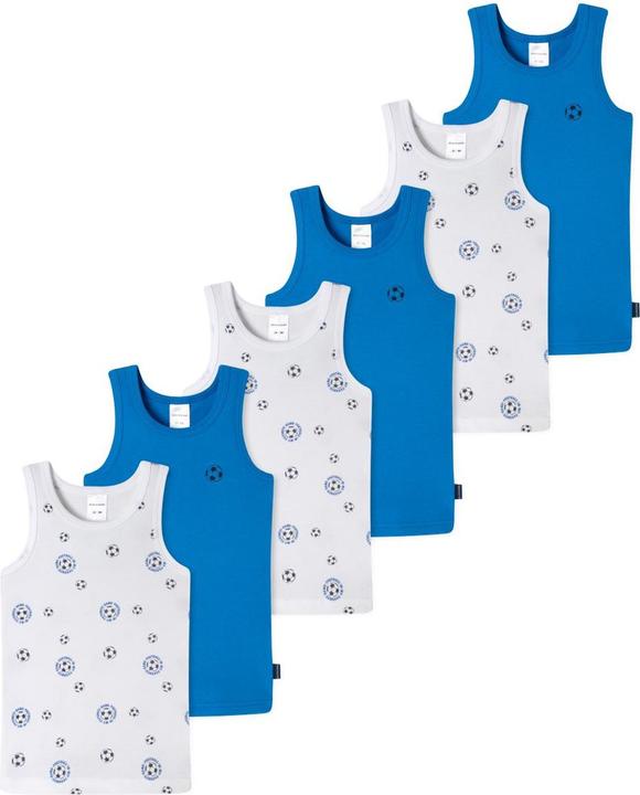 Immagine prodotto Schiesser Confezione di 6 magliette da bambino in cotone biologico a costa fine (128)