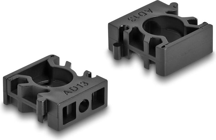 Produktbild Delock Kabelschlauchhalter 13 mm, 8 Stück, Schwarz (Kabelschlauch, 3 cm)