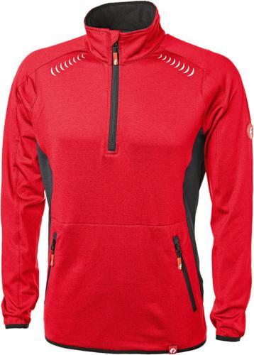 Magni Tech-Fleecepullover rot/schwarz meliert Gr. XL Fortis Elements (XL)