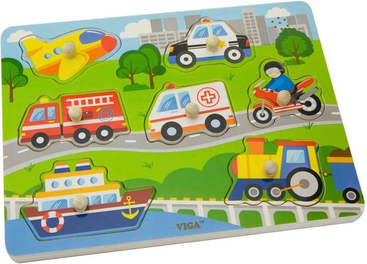 Viga Toys SP VIG Holzpuzzle Fahrzeuge (7 Teile)