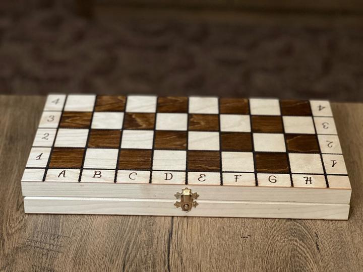 Actual product image Filipek Wood Knight wooden chess (46) (Multilingual)