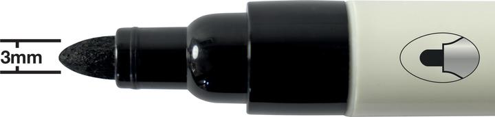 Nobo Whiteboard Marker (Black, 3 mm, 4 x)