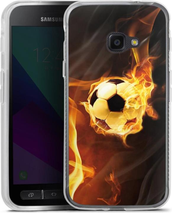 Produktbild DeinDesign Silikon Hülle für Samsung Galaxy Xcover 4s Handyhülle Case Smartphone Schutzhülle Ball Feuer (Samsung Galaxy Xcover 4s)