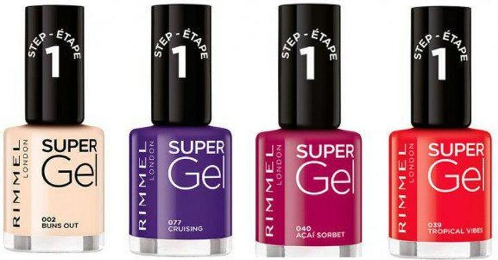 Immagine prodotto Rimmel London Super Gel 064 Plum Pudding 12ml (064, Smalto per unghie effetto gel)