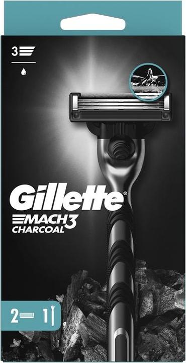 Actual product image Gillette Razors Mach3 Charcoal+2blades