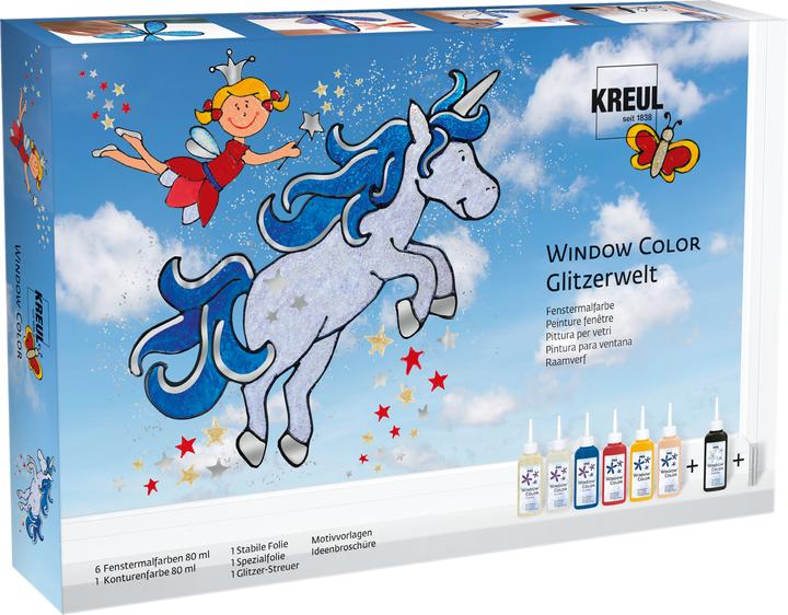 Produktbild Kreul Window Color (Schwarz, Goldgelb, Dunkelrot, Rosa, Pfirsich, 560 ml)