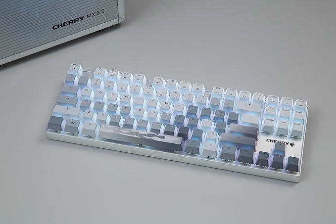 Actual product image CHERRY XTRFY TAS MX 8.2 XAGA TKL Wireless DE-Layout white (DE, Cable, Wireless)