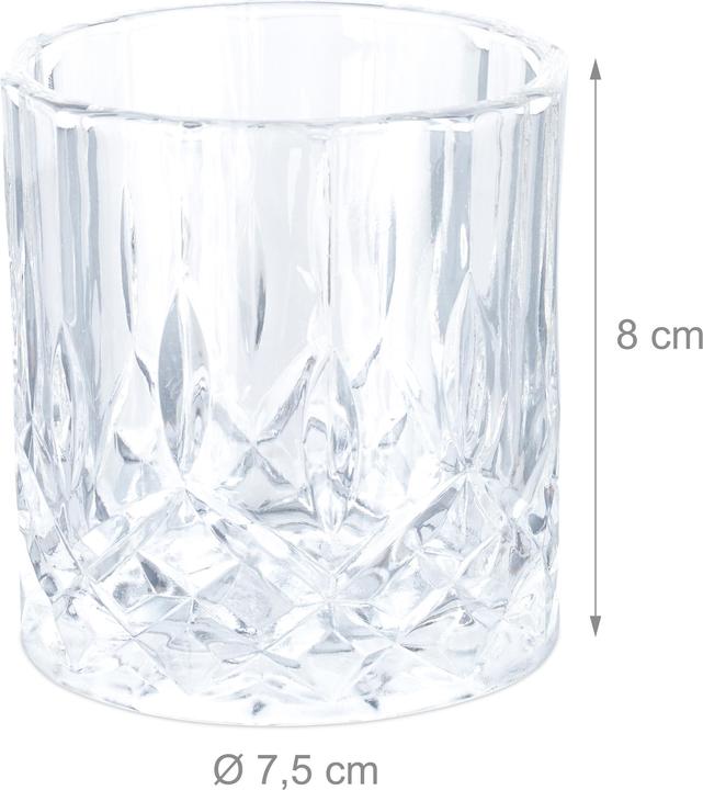 Actual product image Relaxdays Glasses set of 4 (2.50 dl, 4 x, Whisky glass)