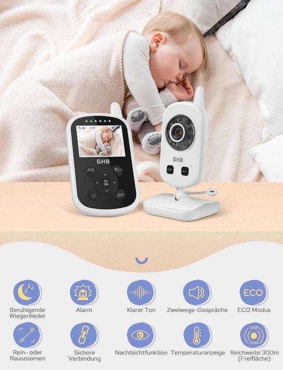 Immagine prodotto GHB Babyphone mit Kamera und Gegensprechfunktion (Video e audio)