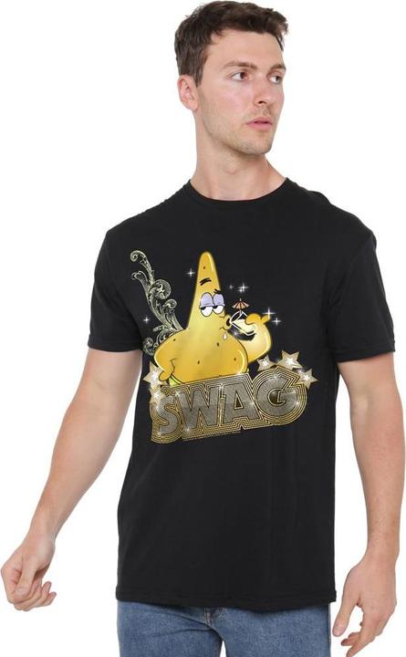 Actual product image Spongebob Squarepants Mens Patrick Has Swag T-Shirt (4XL)