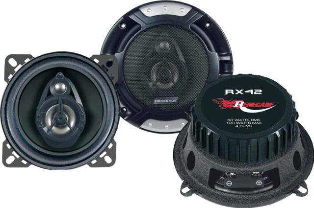 Actual product image Renegade 2-Way Coaxial Car Speakers (120 W, 10 cm)
