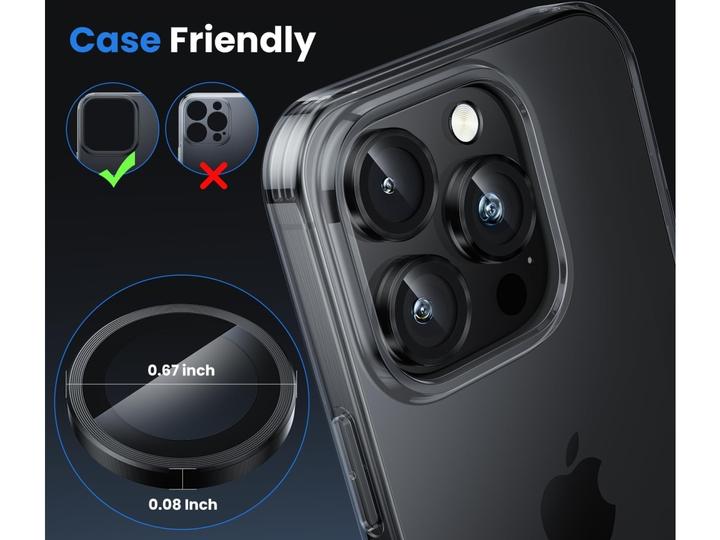 Image du produit Screenguard Camera Lens Protector Verre de protection Apple iPhone 16 Pro (1 pièce(s), Apple iPhone 16 Pro)