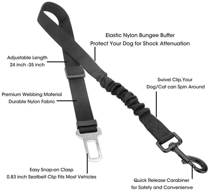 Image du produit Intirilife Ceinture de sécurité pour chiens (Chien, Réflecteurs)