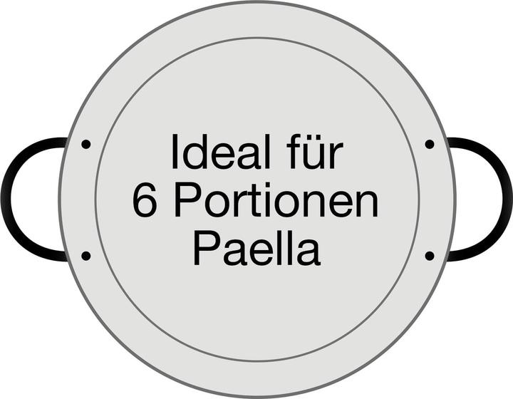 Produktbild All'Grill Paella-Pfanne Stahl poliert Ø 34 cm (34 cm, Paella Pfanne, Stahl)