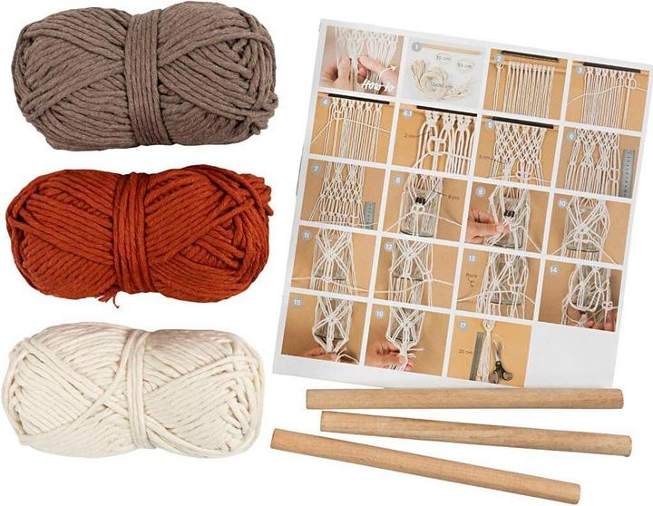 Produktbild Creativ Company Bastelset Mini Macramé Blumenaufhänger