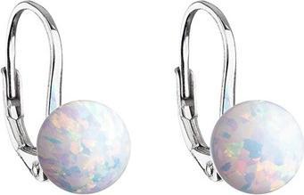 Evolution Group Glittering silver earrings with synthetic opal 11245.1 (L) (Synthetische Steine)