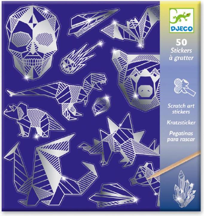 Actual product image Djeco Metal scratch sticker iron