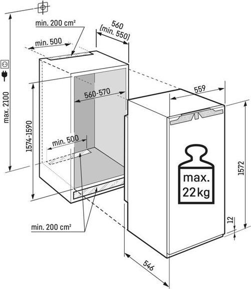 Immagine prodotto Liebherr Frigorifero integrato con BioFresh (236 l)