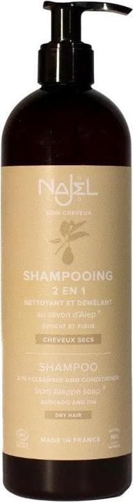 Najel Shampoing au savon d'Alep 2 en 1 (500 ml, Flüssiges Shampoo)