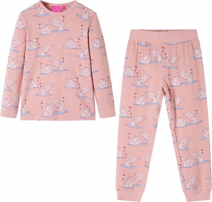 Produktbild VidaXL Kinderpyjama mit Langen Ärmeln Hellrosa 140,Material: 95 (140)