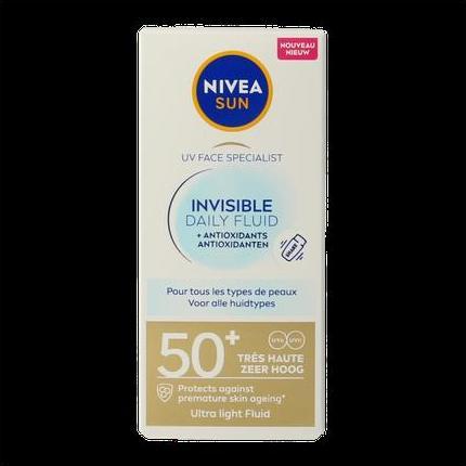 Actual product image NIVEA Sun Face Daily Fluid Spf 50 - 40 Milliliters (Sun cream face, SPF 50, 40 ml)