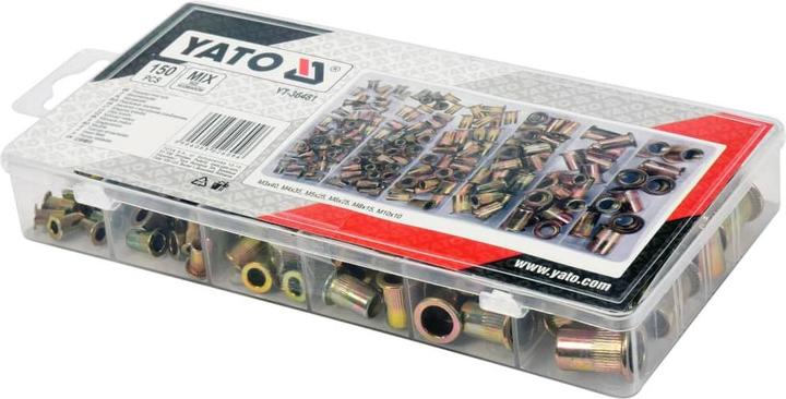Produktbild Yato Nietmuttern Stahl Satz M3-M10 150 teilig