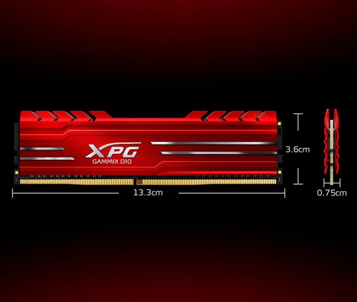 Immagine prodotto Adata Memoria XPG Gammix D10, DDR4, 32 GB, 3600 MHz, CL18 (AX4U360016G18I-DB10) (2 x 16GB, 3600 MHz, DDR4-RAM, DIMM)