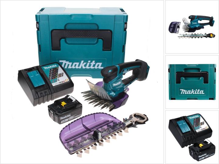 Produktbild Makita DUM 604 RF1XJ Akku Grasschere 18 V mit Gras- und Strauchscherblatt + 1x Akku 3,0 Ah + (Akkubetrieb)