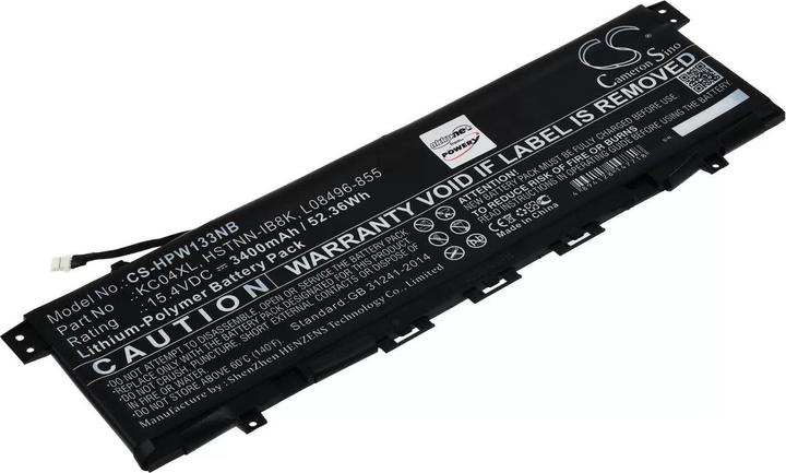Image du produit AccuCell Batterie pour ordinateur portable HP Envy X360 13-ag0003ng, X360 13-ag0004ng, type KC04XL et autres (3400 mAh)