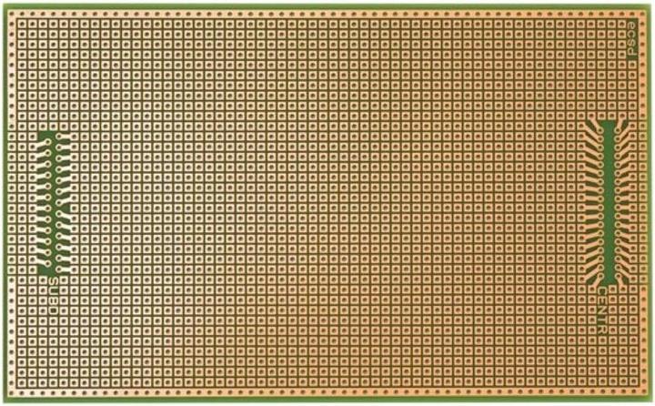 Actual product image Velleman Europlatine Centronix/Sub-D Sample - 100 x 060 mm (Circuit board)