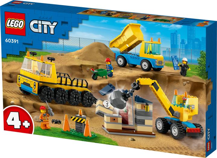 Produktbild LEGO Baufahrzeuge und Kran mit Abrissbirne (60391, LEGO City)