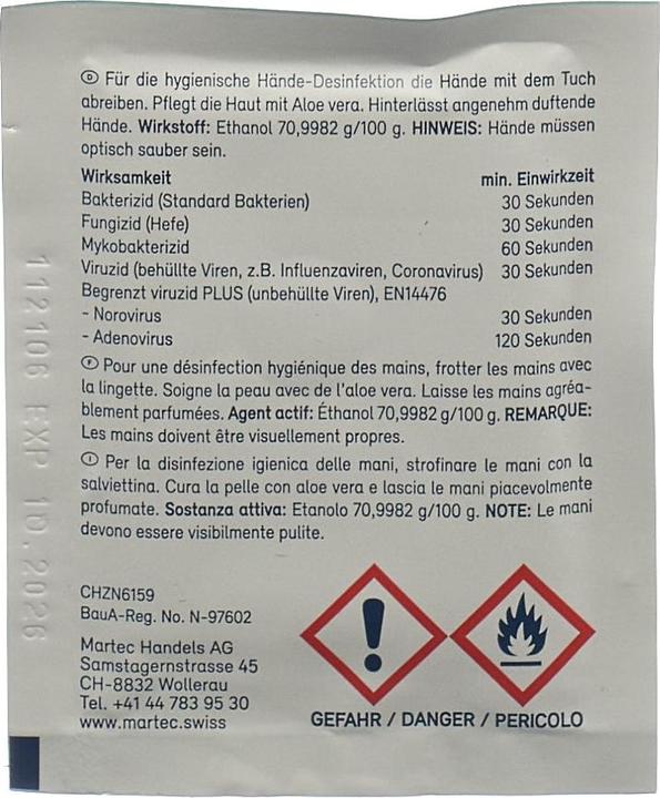 Image du produit Martec Lingettes désinfectantes