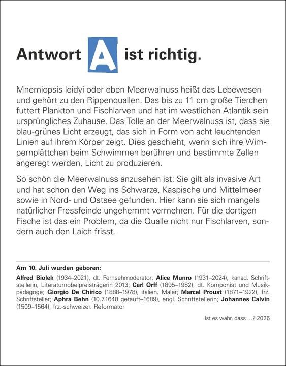 Image du produit Harenberg Ist es wahr, dass...? Tagesabreisskalender 2026 - Alltagswissen auf dem Prüfstand (Allemand)