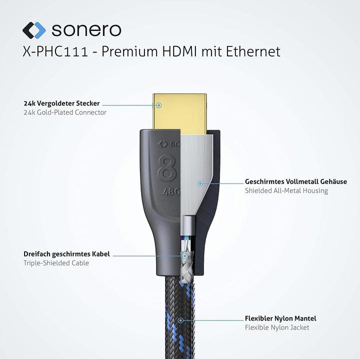 Immagine prodotto Sonero HDMI (Typ A) — HDMI (Typ A) (3 m, HDMI)