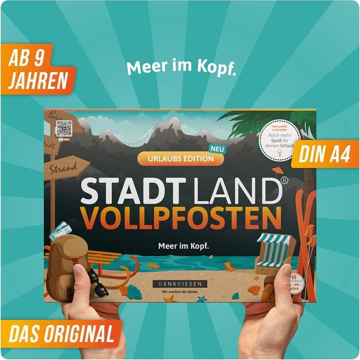 Actual product image Denkriesen STADT LAND VOLLPFOSTEN® A4 - URLAUBS EDITION "Meer im Kopf" (Sea in your head) (German)