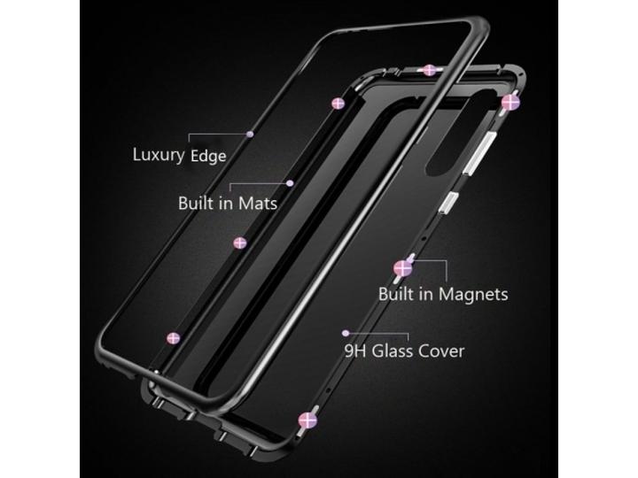 Produktbild G-Case Samsung Galaxy A50 Aluminium Magnetic Glass Backcover Hülle (Samsung Galaxy A50)
