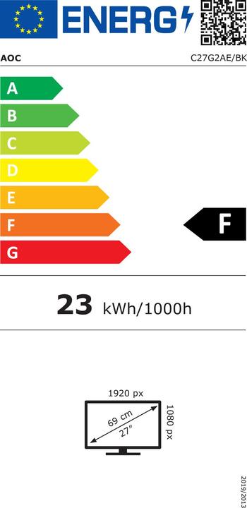 Energy Label AOC C27G2AE/BK (1920 x 1080 pixels, 27")
