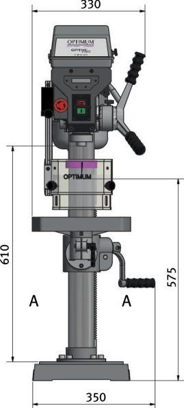 Productafbeelding Optimum OPTIdrill D23Pro 400V tafelboormachine met V-snaar aandrijving
