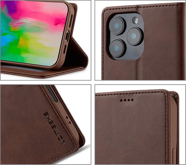 Produktbild LC.Imeeke iPhone 16 Pro Max - Leder Etui Hülle (Apple iPhone 16 Pro Max)
