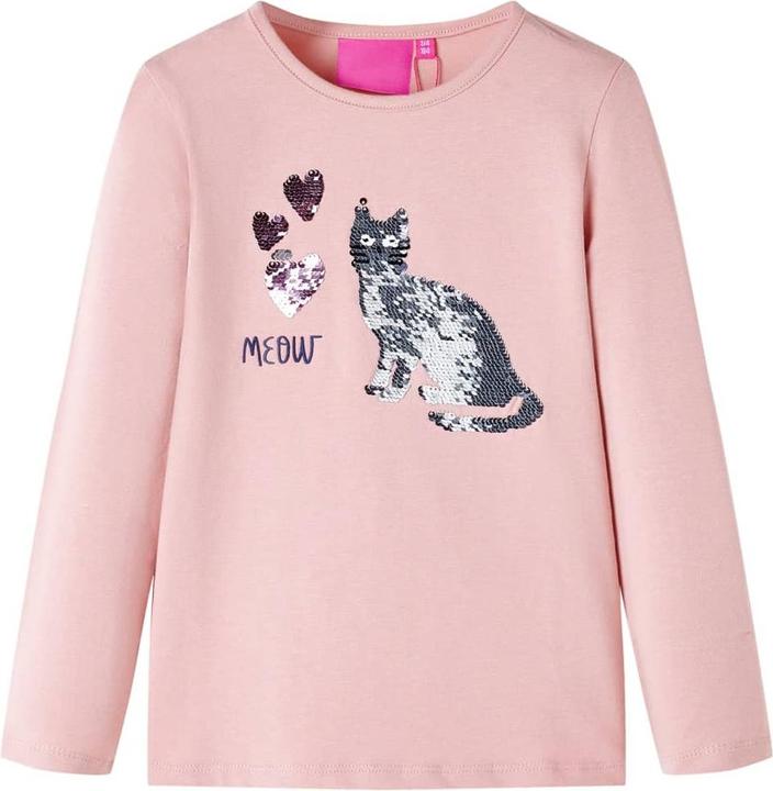 VidaXL Kinder-Langarmshirt Hellrosa 92,Material: 95 % Baumwolle. 5 (92)