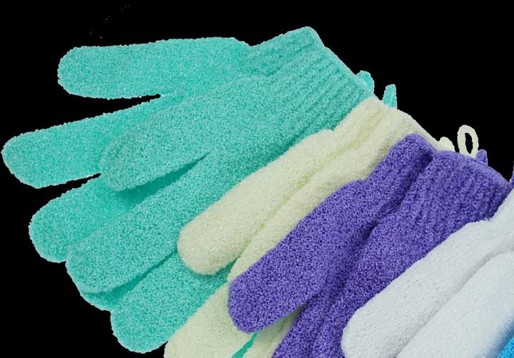 Actual product image Massage glove (pair) - nylon, assorted colours, suitable for all sizes